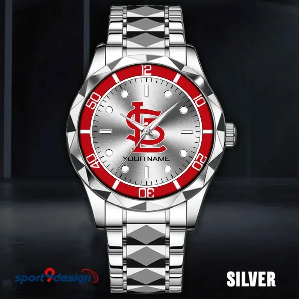 St. Louis Cardinals MLB Men Watch Classic Business Calendar Week Stainless Steel Waterproof MTTDMW352 - Image 3