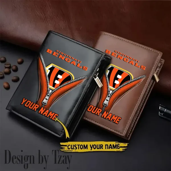 Cincinnati Bengals Leather Wallets Vertical Style SPTLVW771