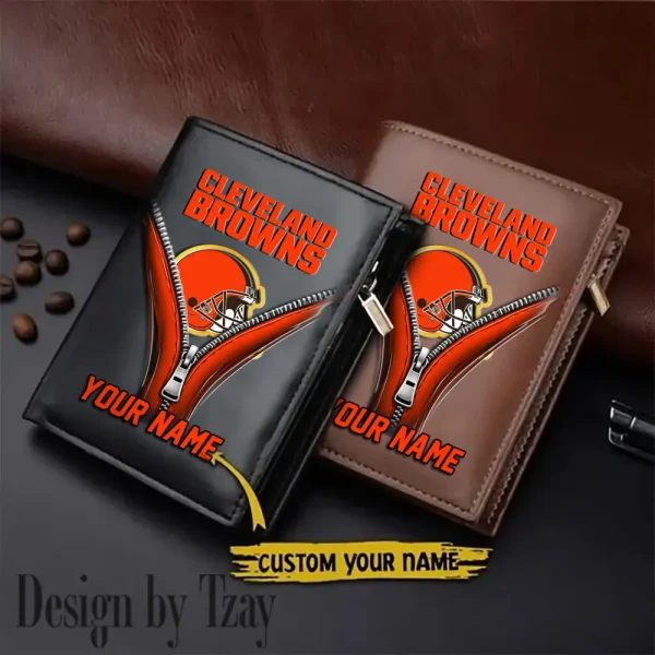 Cleveland Browns Leather Wallets Vertical Style SPTLVW772