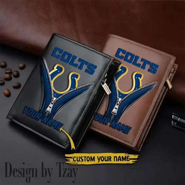 Indianapolis Colts Leather Wallets Vertical Style SPTLVW778
