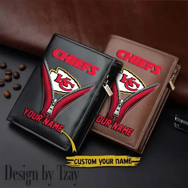 Kansas City Chiefs Leather Wallets Vertical Style SPTLVW780