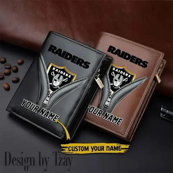 Las Vegas Raiders Leather Wallets Vertical Style SPTLVW781