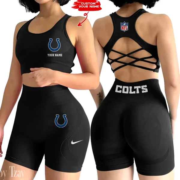 Indianapolis Colts High-Waist Fitness Set Women's Butt Lifting Yoga Clothes ANZ2PWSYS014 - Image 2