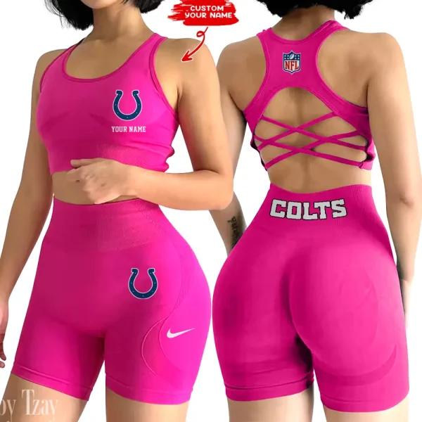 Indianapolis Colts High-Waist Fitness Set Women's Butt Lifting Yoga Clothes ANZ2PWSYS014 - Image 3