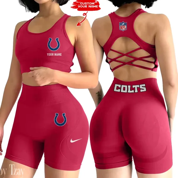 Indianapolis Colts High-Waist Fitness Set Women's Butt Lifting Yoga Clothes ANZ2PWSYS014 - Image 5