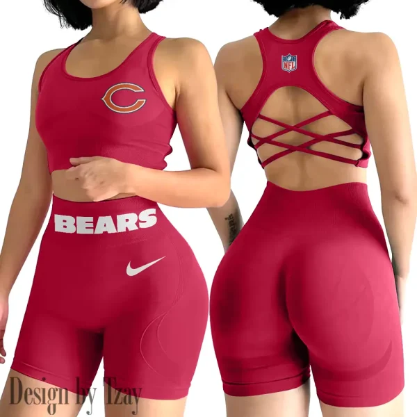 Chicago Bears High-Waist Fitness Set Women's Butt Lifting Yoga Clothes ANZ2PWSYS038 - Image 4