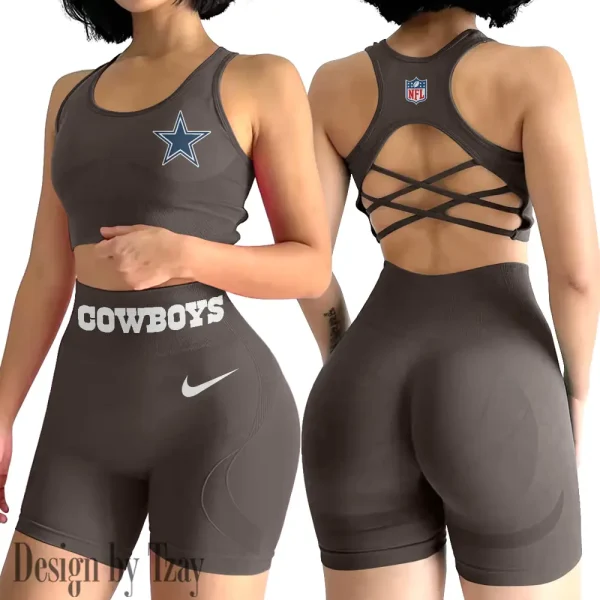 Dallas Cowboys High-Waist Fitness Set Women's Butt Lifting Yoga Clothes ANZ2PWSYS041 - Image 4