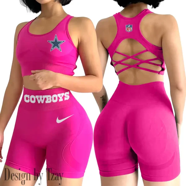 Dallas Cowboys High-Waist Fitness Set Women's Butt Lifting Yoga Clothes ANZ2PWSYS041 - Image 6