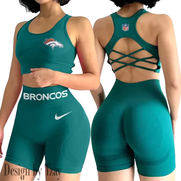 Denver Broncos High-Waist Fitness Set Women's Butt Lifting Yoga Clothes ANZ2PWSYS042 - Image 6