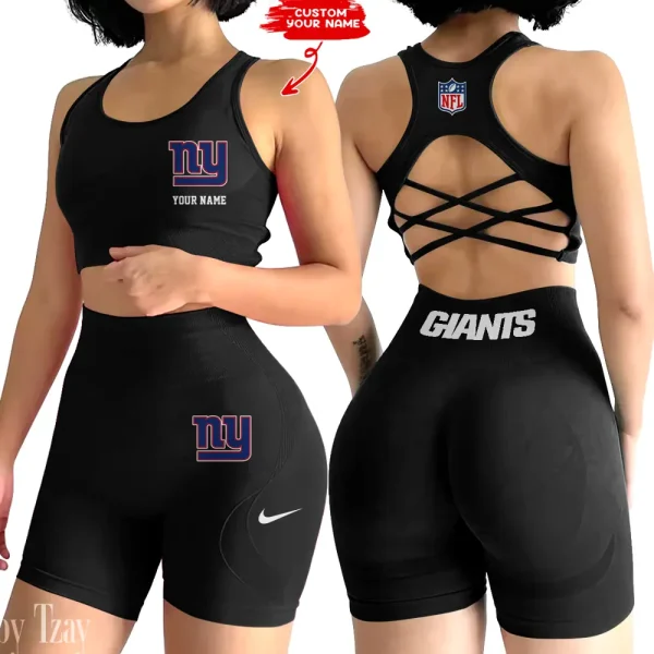 New York Giants High-Waist Fitness Set Women's Butt Lifting Yoga Clothes ANZ2PWSYS024 - Image 2