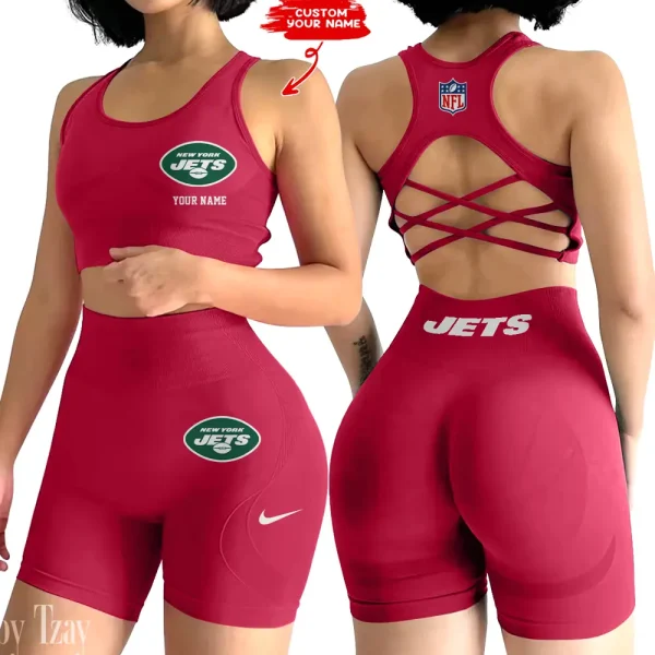 New York Jets High-Waist Fitness Set Women's Butt Lifting Yoga Clothes ANZ2PWSYS025 - Image 4