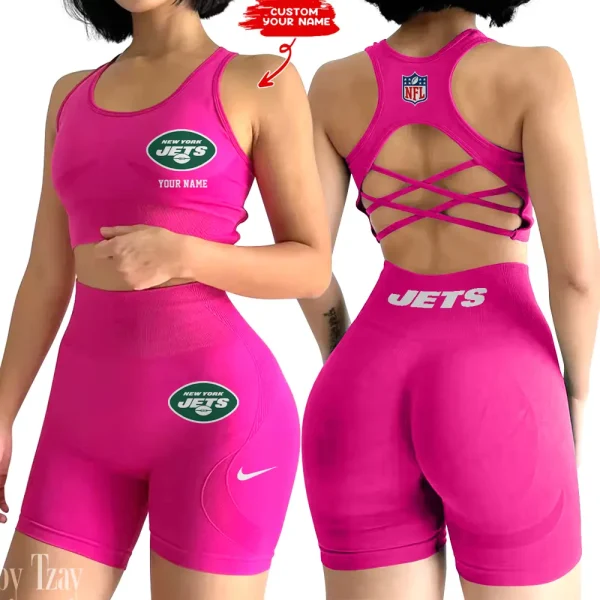 New York Jets High-Waist Fitness Set Women's Butt Lifting Yoga Clothes ANZ2PWSYS025 - Image 6