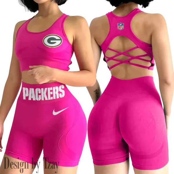 Green Bay Packers High-Waist Fitness Set Women's Butt Lifting Yoga Clothes ANZ2PWSYS044