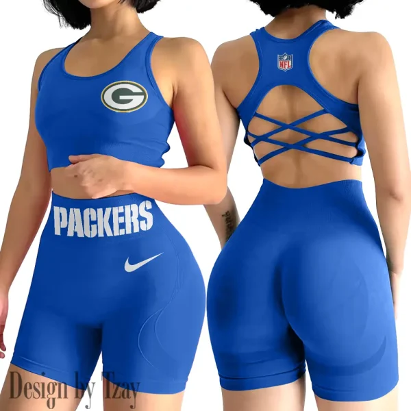 Green Bay Packers High-Waist Fitness Set Women's Butt Lifting Yoga Clothes ANZ2PWSYS044 - Image 2