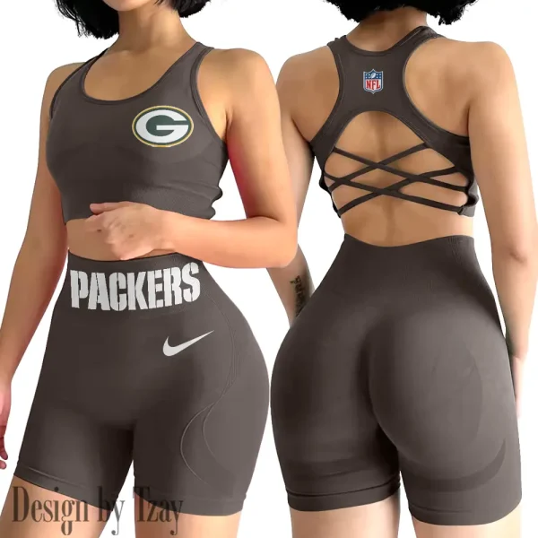 Green Bay Packers High-Waist Fitness Set Women's Butt Lifting Yoga Clothes ANZ2PWSYS044 - Image 3