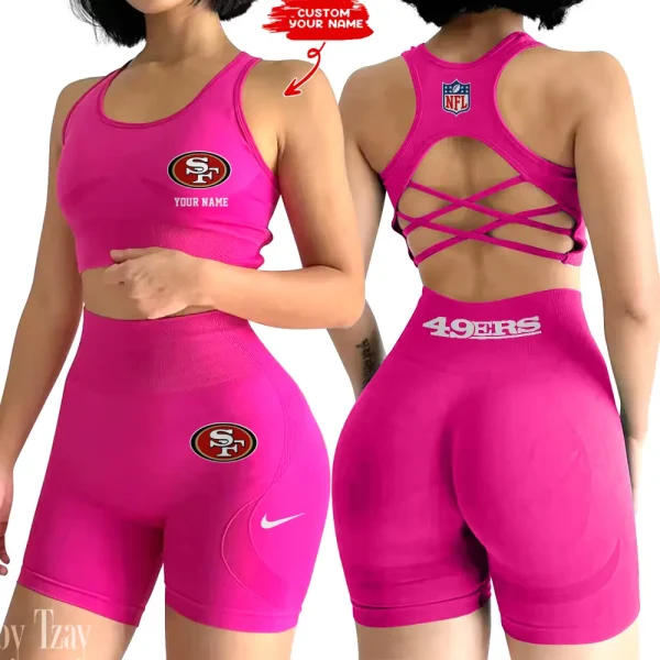 San Francisco 49ers High-Waist Fitness Set Women's Butt Lifting Yoga Clothes ANZ2PWSYS028 - Image 3