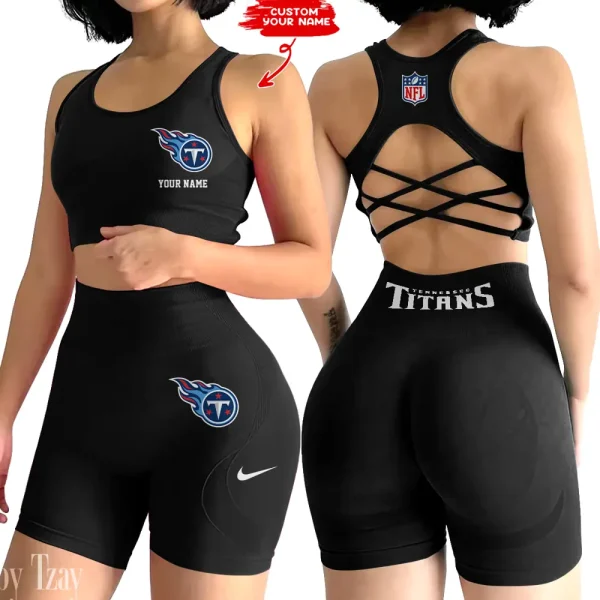 Tennessee Titans High-Waist Fitness Set Women's Butt Lifting Yoga Clothes ANZ2PWSYS031 - Image 2