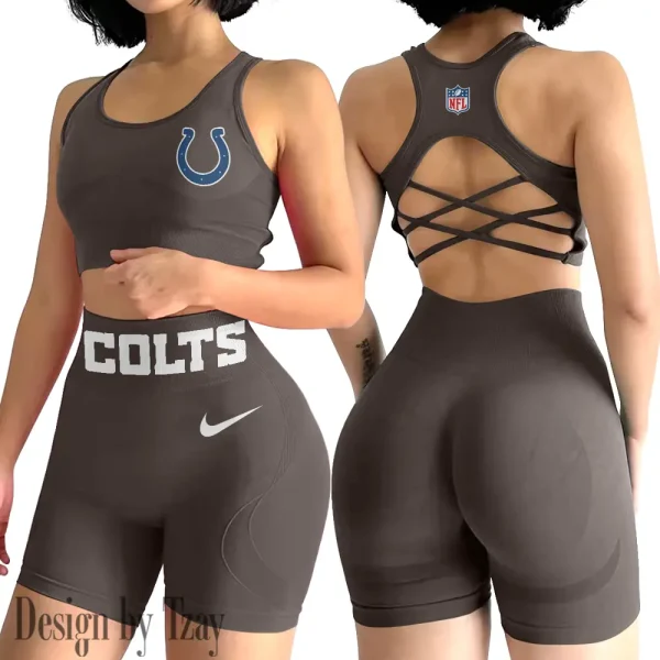Indianapolis Colts High-Waist Fitness Set Women's Butt Lifting Yoga Clothes ANZ2PWSYS046 - Image 6