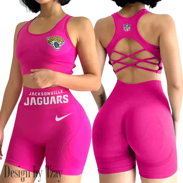 Jacksonville Jaguars High-Waist Fitness Set Women's Butt Lifting Yoga Clothes ANZ2PWSYS047 - Image 2