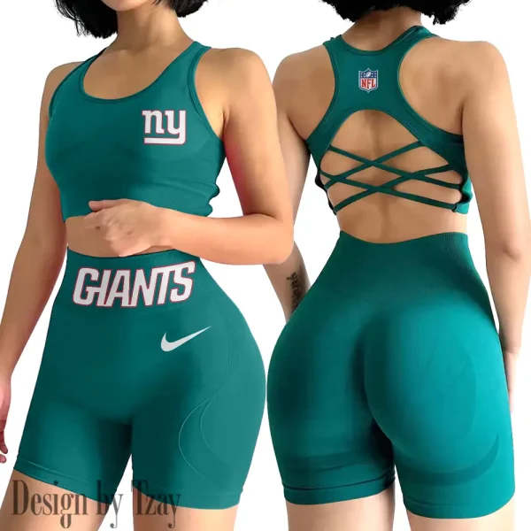 New York Giants High-Waist Fitness Set Women's Butt Lifting Yoga Clothes ANZ2PWSYS056 - Image 4