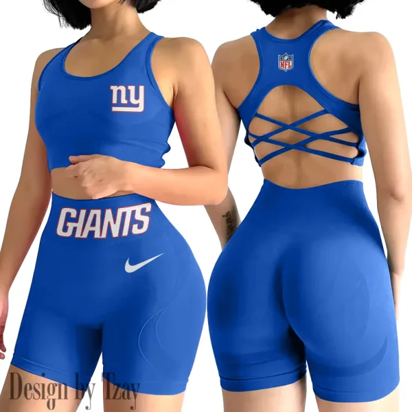 New York Giants High-Waist Fitness Set Women's Butt Lifting Yoga Clothes ANZ2PWSYS056 - Image 5
