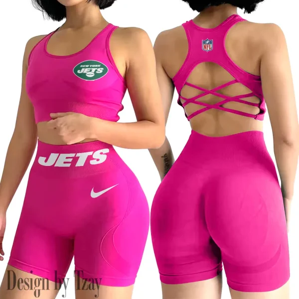 New York Jets High-Waist Fitness Set Women's Butt Lifting Yoga Clothes ANZ2PWSYS057 - Image 2