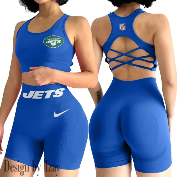 New York Jets High-Waist Fitness Set Women's Butt Lifting Yoga Clothes ANZ2PWSYS057 - Image 6