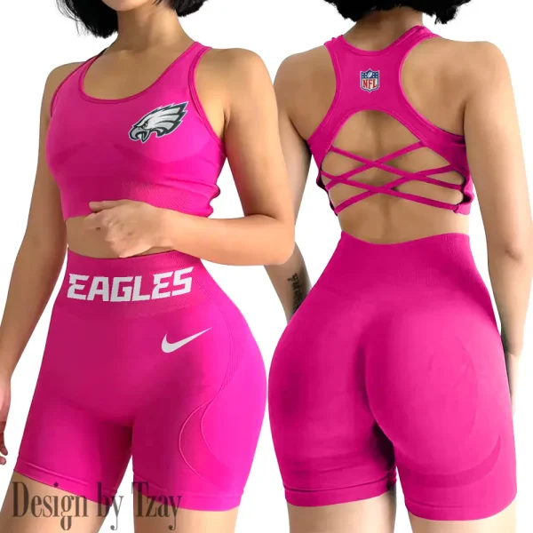 Philadelphia Eagles High-Waist Fitness Set Women's Butt Lifting Yoga Clothes ANZ2PWSYS058