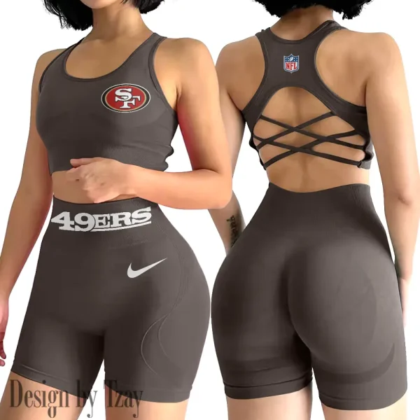 San Francisco 49ers High-Waist Fitness Set Women's Butt Lifting Yoga Clothes ANZ2PWSYS060 - Image 3