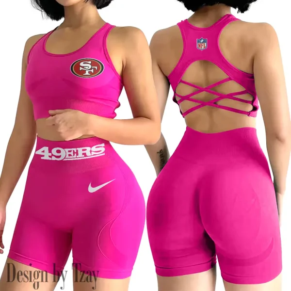 San Francisco 49ers High-Waist Fitness Set Women's Butt Lifting Yoga Clothes ANZ2PWSYS060 - Image 4