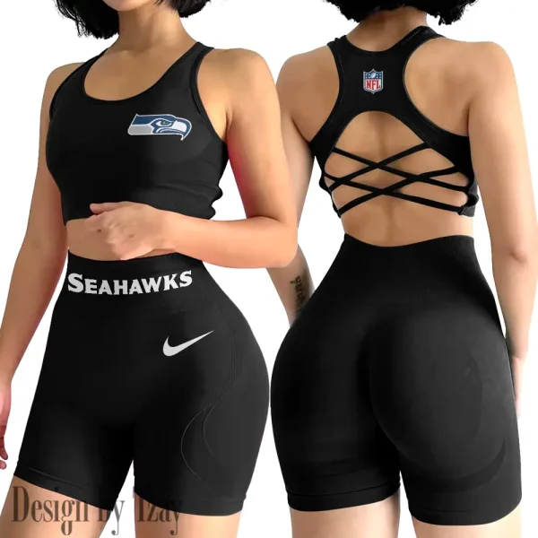 Seattle Seahawks High-Waist Fitness Set Women's Butt Lifting Yoga Clothes ANZ2PWSYS061 - Image 3