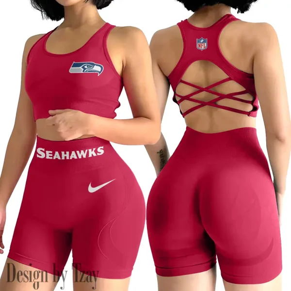 Seattle Seahawks High-Waist Fitness Set Women's Butt Lifting Yoga Clothes ANZ2PWSYS061 - Image 4