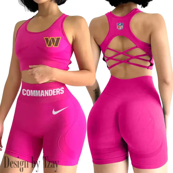 Washington Commanders High-Waist Fitness Set Women's Butt Lifting Yoga Clothes ANZ2PWSYS062 - Image 2