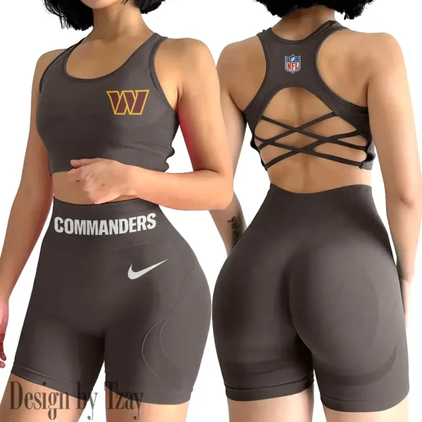 Washington Commanders High-Waist Fitness Set Women's Butt Lifting Yoga Clothes ANZ2PWSYS062 - Image 4