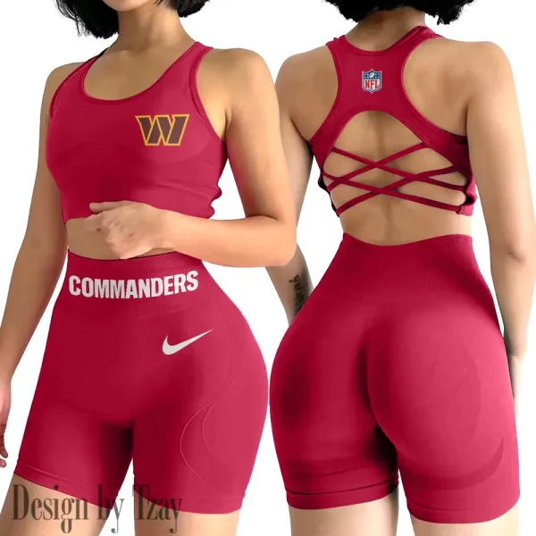 Washington Commanders High-Waist Fitness Set Women's Butt Lifting Yoga Clothes ANZ2PWSYS062 - Image 5