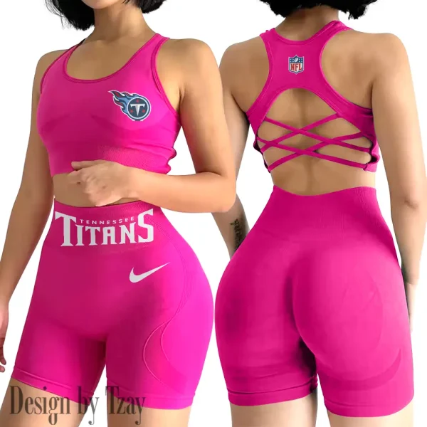 Tennessee Titans High-Waist Fitness Set Women's Butt Lifting Yoga Clothes ANZ2PWSYS063