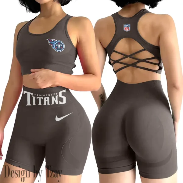 Tennessee Titans High-Waist Fitness Set Women's Butt Lifting Yoga Clothes ANZ2PWSYS063 - Image 3