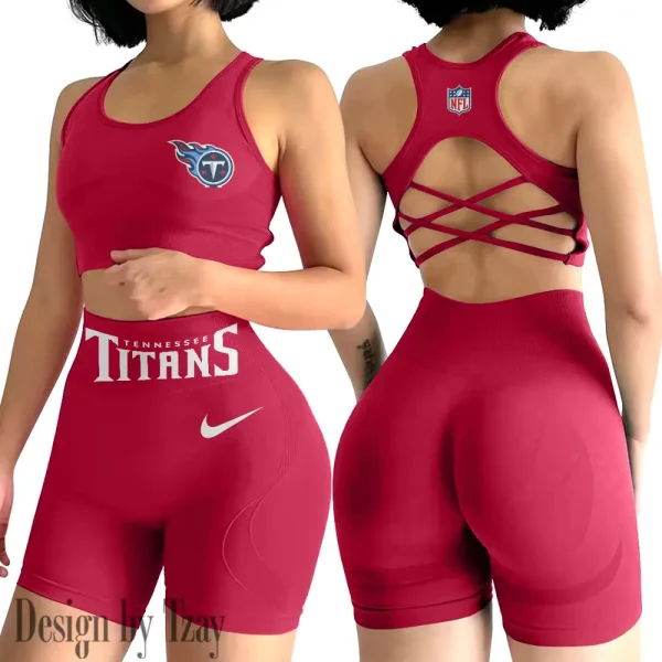 Tennessee Titans High-Waist Fitness Set Women's Butt Lifting Yoga Clothes ANZ2PWSYS063 - Image 4