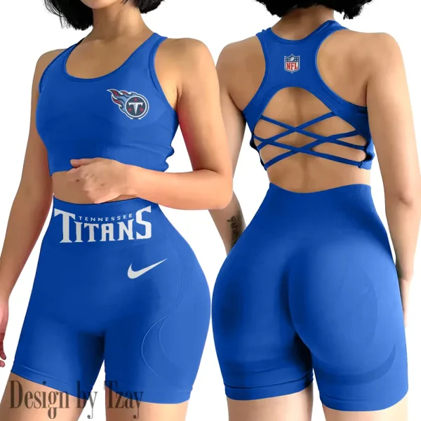 Tennessee Titans High-Waist Fitness Set Women's Butt Lifting Yoga Clothes ANZ2PWSYS063 - Image 6