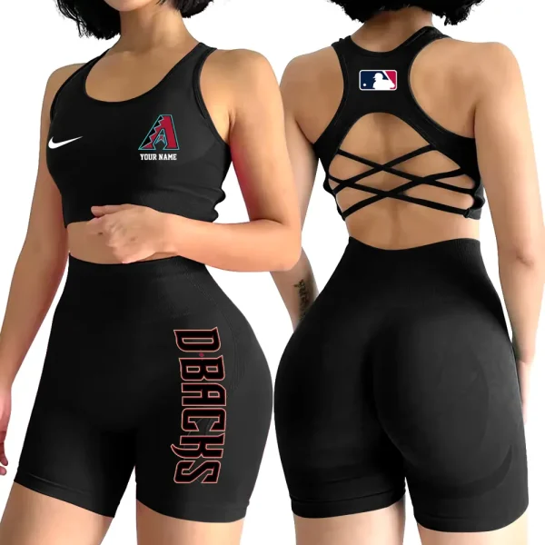Arizona Diamondbacks MLB High-Waist Fitness Set Women's Butt Lifting Yoga Clothes ANZ2PWSYS065 - Image 6