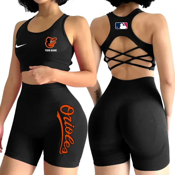Baltimore Orioles MLB High-Waist Fitness Set Women's Butt Lifting Yoga Clothes ANZ2PWSYS067 - Image 6