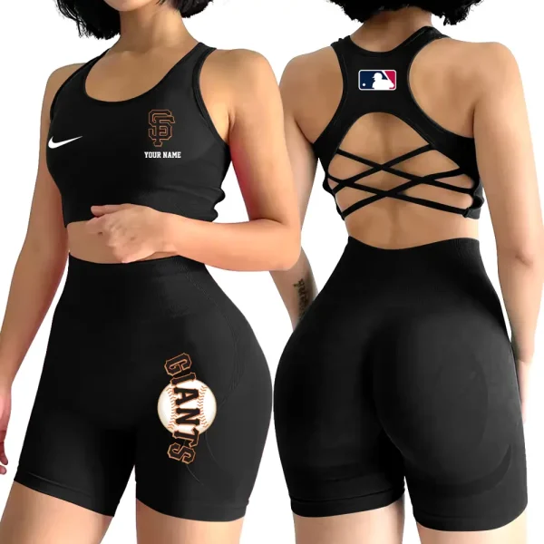 San Francisco Giants MLB High-Waist Fitness Set Women's Butt Lifting Yoga Clothes ANZ2PWSYS088