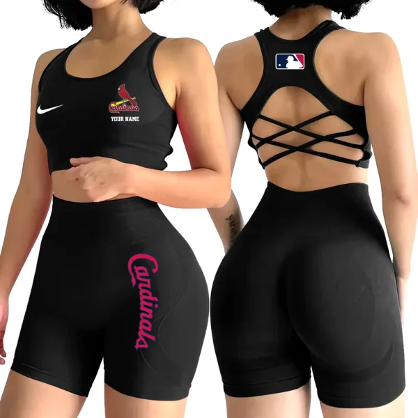 St. Louis Cardinals MLB High-Waist Fitness Set Women's Butt Lifting Yoga Clothes ANZ2PWSYS090 - Image 2