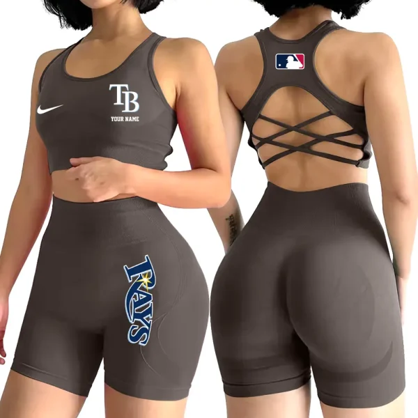 Tampa Bay Rays MLB High-Waist Fitness Set Women's Butt Lifting Yoga Clothes ANZ2PWSYS091 - Image 5