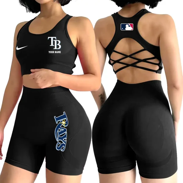 Tampa Bay Rays MLB High-Waist Fitness Set Women's Butt Lifting Yoga Clothes ANZ2PWSYS091 - Image 6