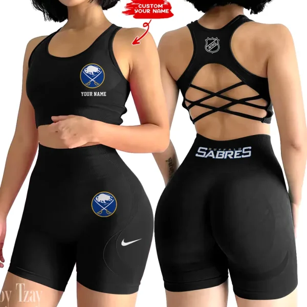Buffalo Sabres NHL High-Waist Fitness Set Women's Butt Lifting Yoga Clothes ANZ2PWSYS097