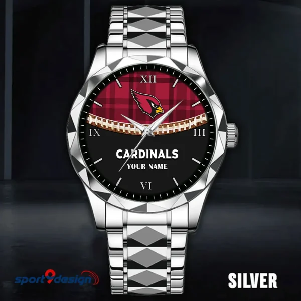 Arizona Cardinals Men Watch Classic Business Calendar Week Stainless Steel Waterproof MTTDMW353 - Image 4