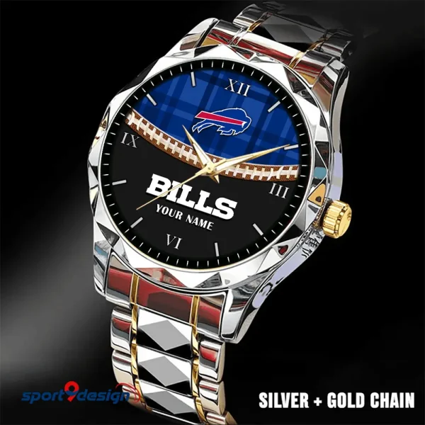 Buffalo Bills Men Watch Classic Business Calendar Week Stainless Steel Waterproof MTTDMW356 - Image 5
