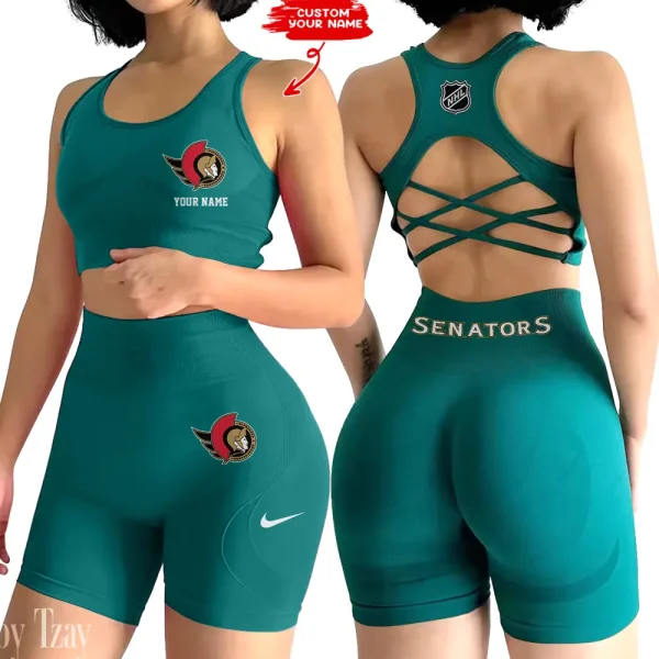 Ottawa Senators NHL High-Waist Fitness Set Women's Butt Lifting Yoga Clothes ANZ2PWSYS114 - Image 4