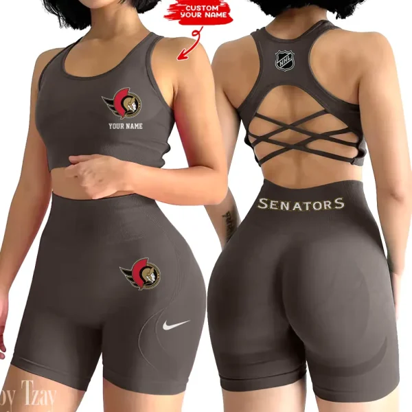 Ottawa Senators NHL High-Waist Fitness Set Women's Butt Lifting Yoga Clothes ANZ2PWSYS114 - Image 6